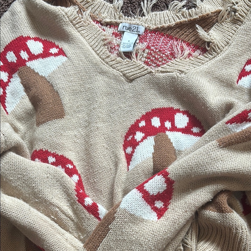 Rue21 Beige Mushroom Sweater